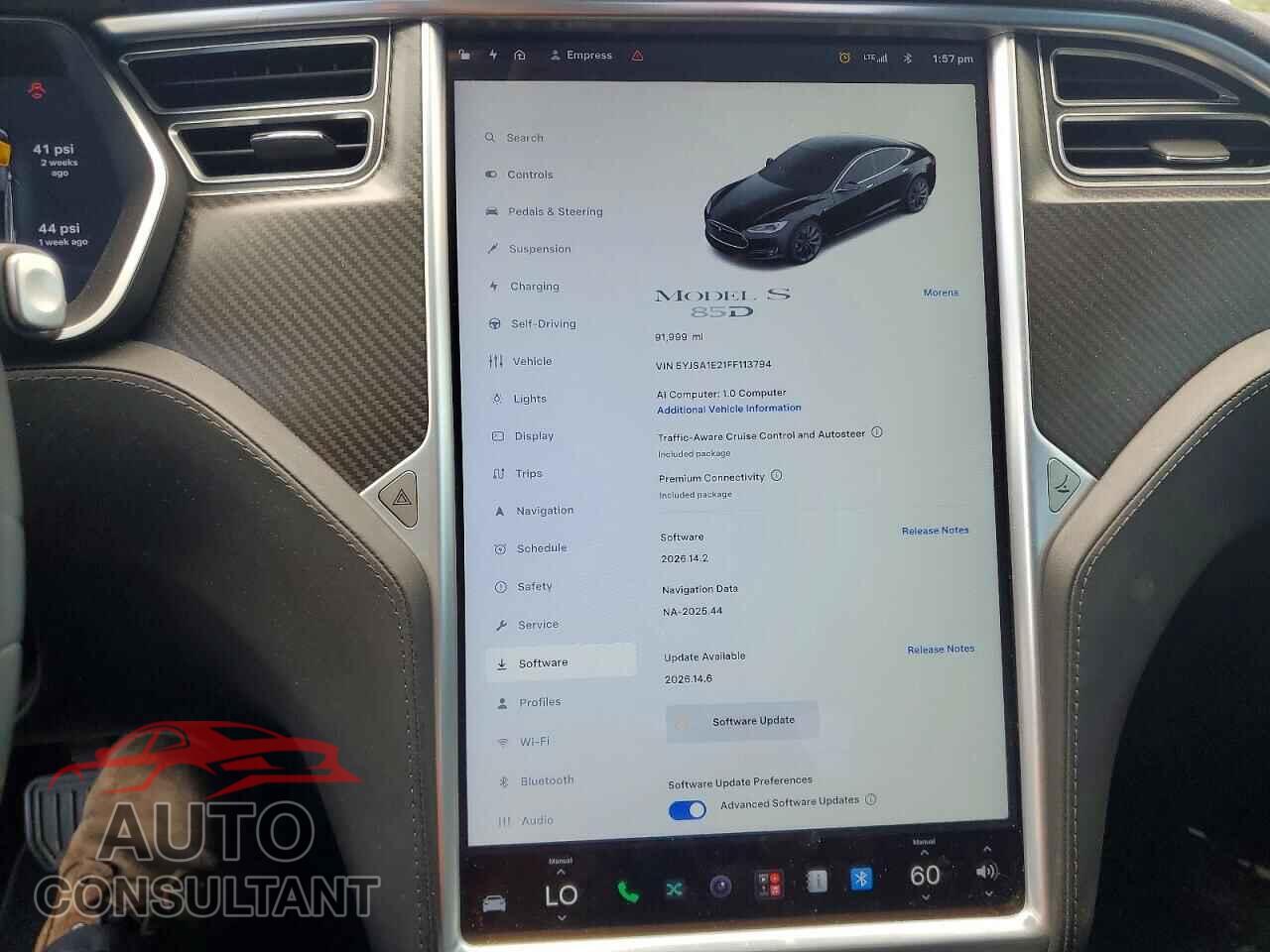 TESLA MODEL S 2015 - 5YJSA1E21FF113794