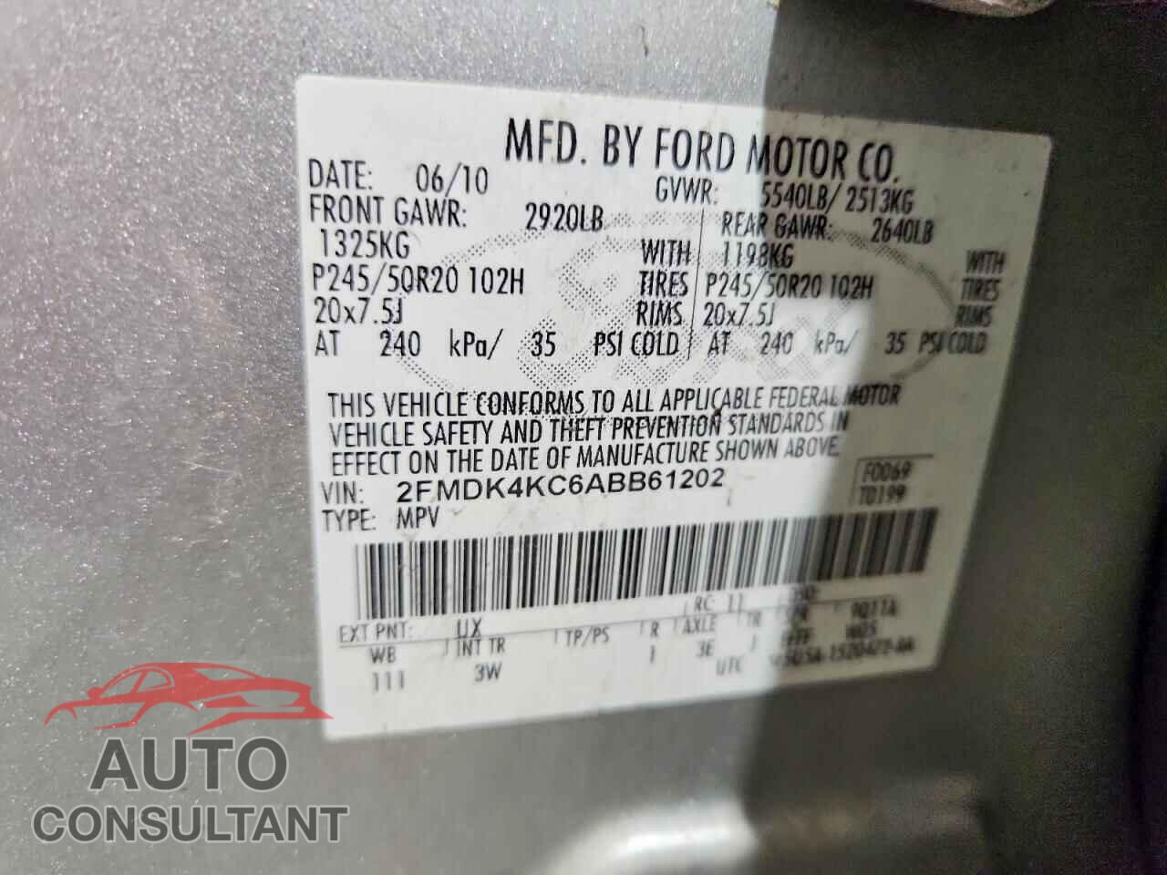 FORD EDGE 2010 - 2FMDK4KC6ABB61202