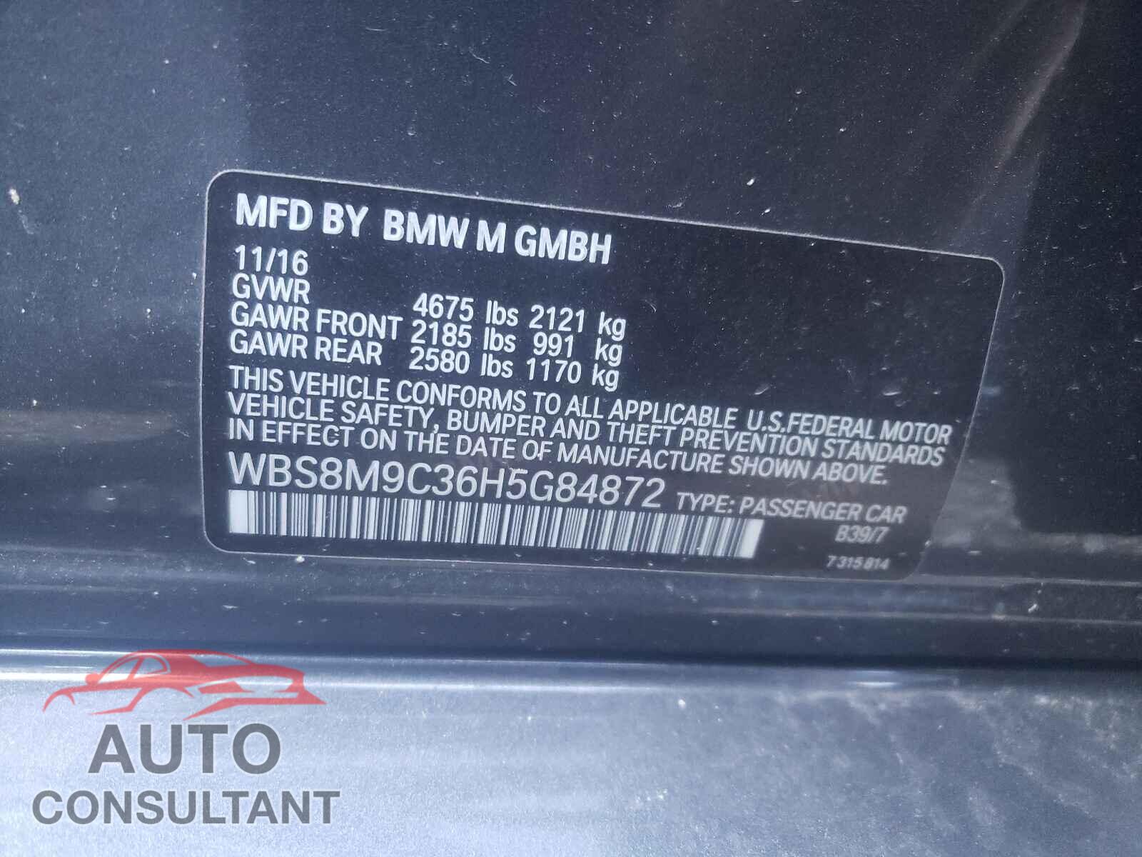 BMW M3 2017 - WBS8M9C36H5G84872