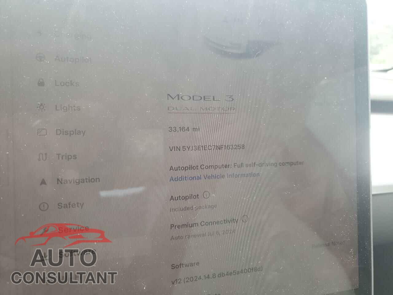 TESLA MODEL 3 2022 - 5YJ3E1EC7NF163258