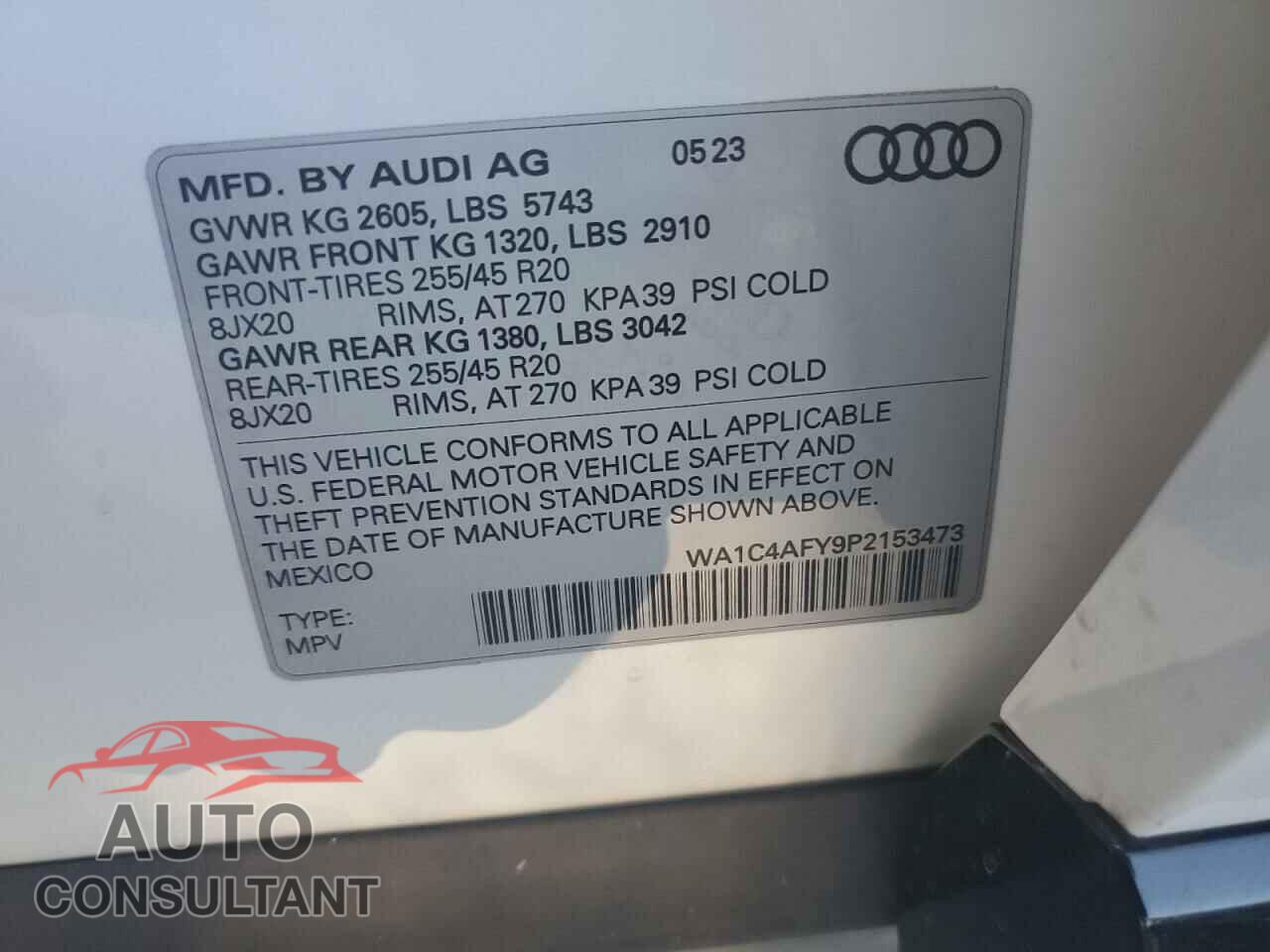 AUDI SQ5 2023 - WA1C4AFY9P2153473