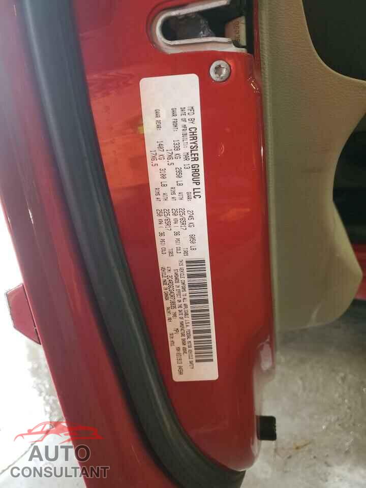 DODGE CARAVAN 2013 - 2C4RDGCG4DR718935