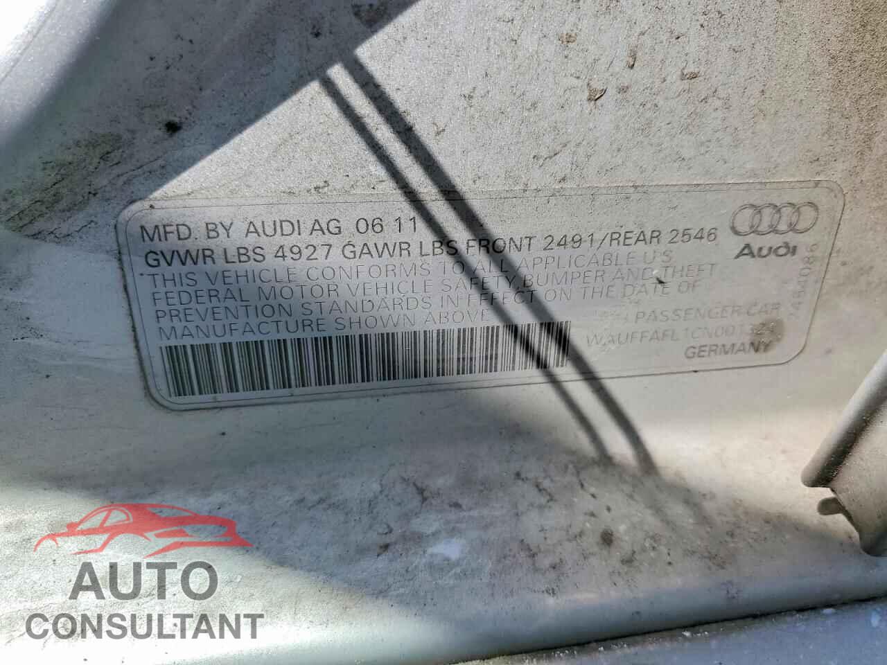 AUDI A4 2012 - WAUFFAFL1CN001324
