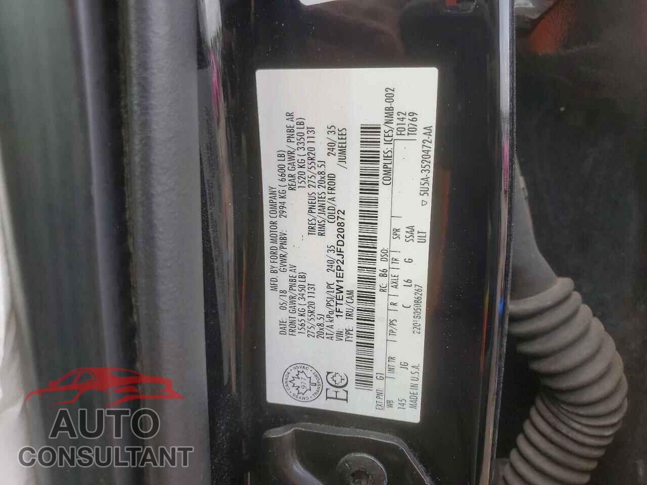 FORD F150 2018 - 1FTEW1EP2JFD20872