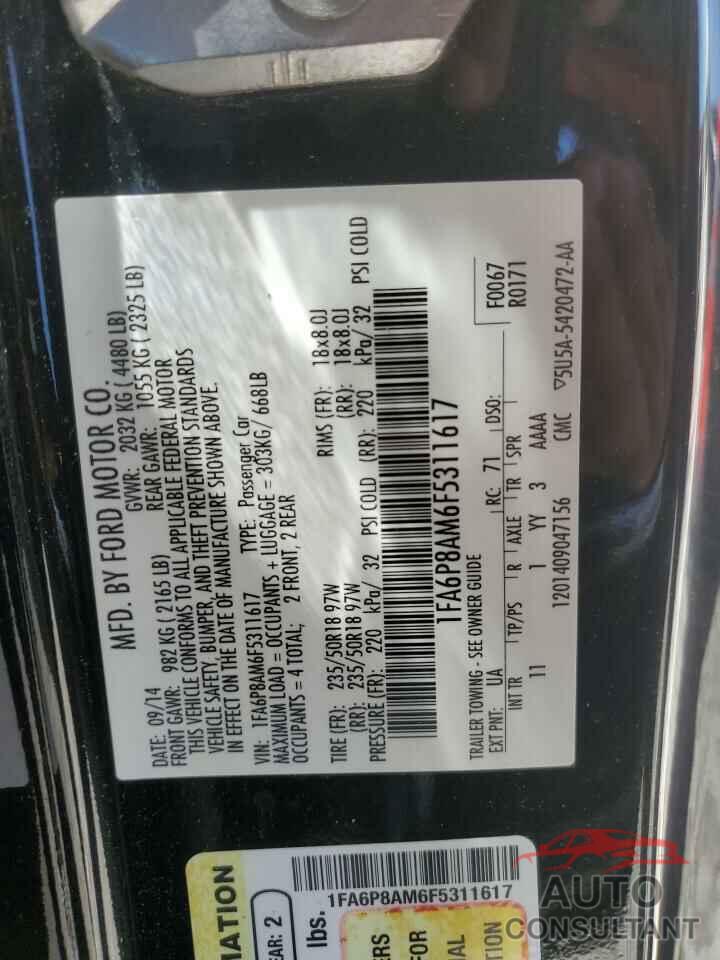 FORD ALL Models 2015 - 1FA6P8AM6F5311617