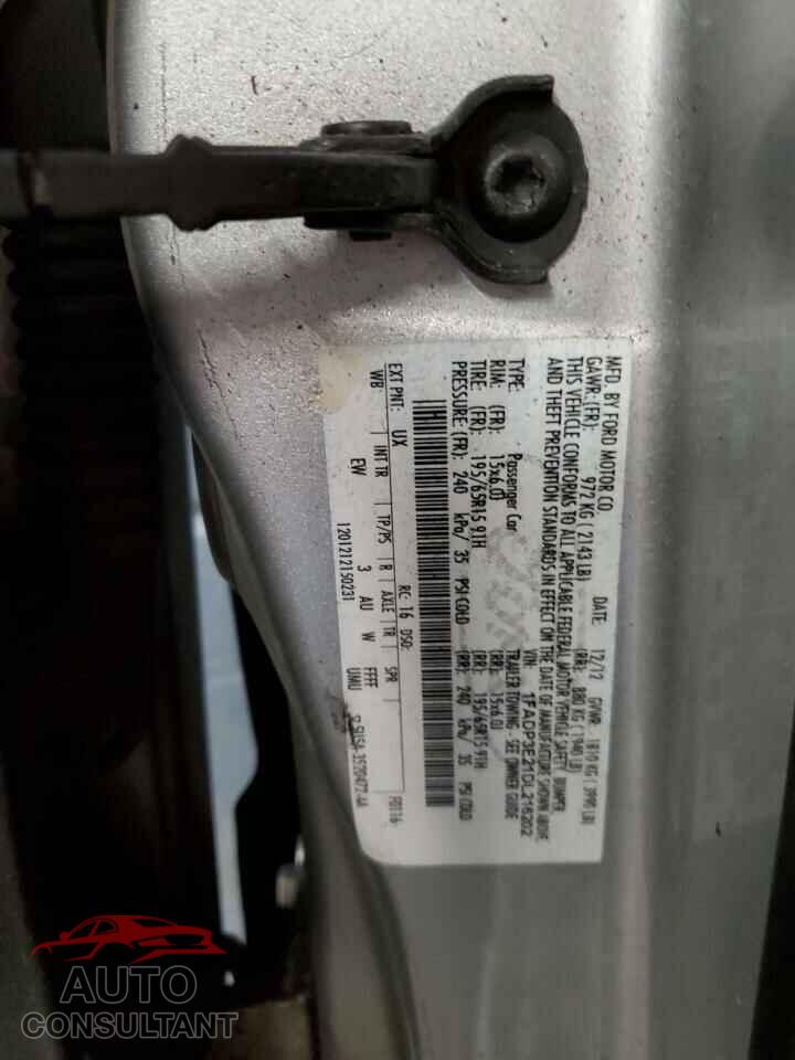 FORD FOCUS 2013 - 1FADP3E21DL216202