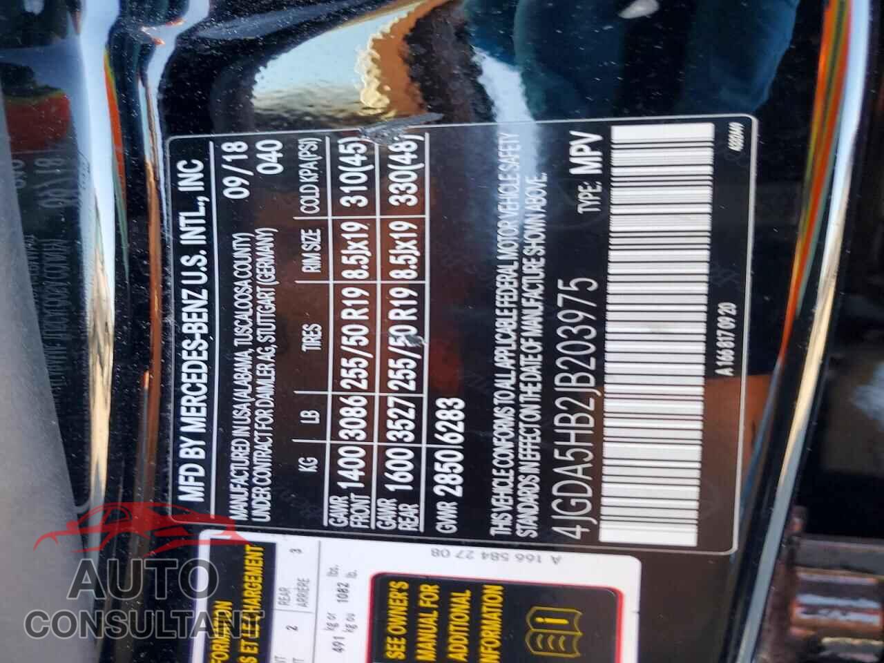 MERCEDES-BENZ GLE-CLASS 2018 - 4JGDA5HB2JB203975