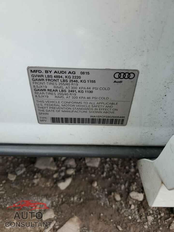 AUDI Q3 2016 - WA1EFCFS9GR005485