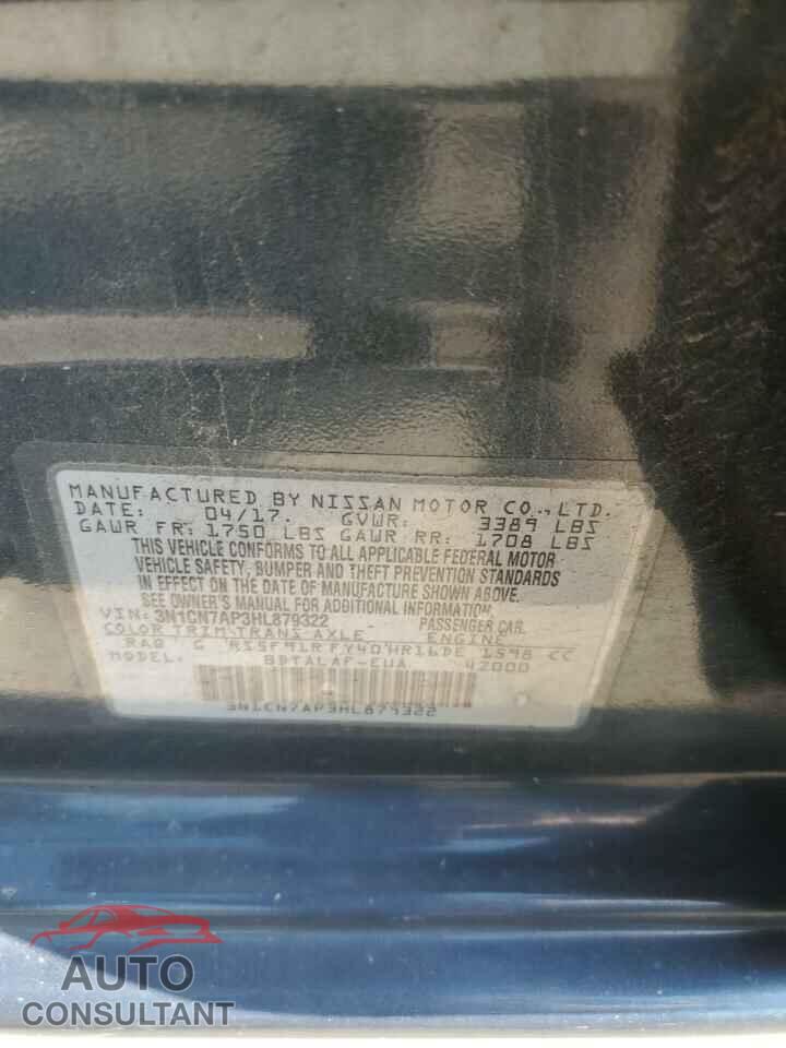NISSAN VERSA 2017 - 3N1CN7AP3HL879322