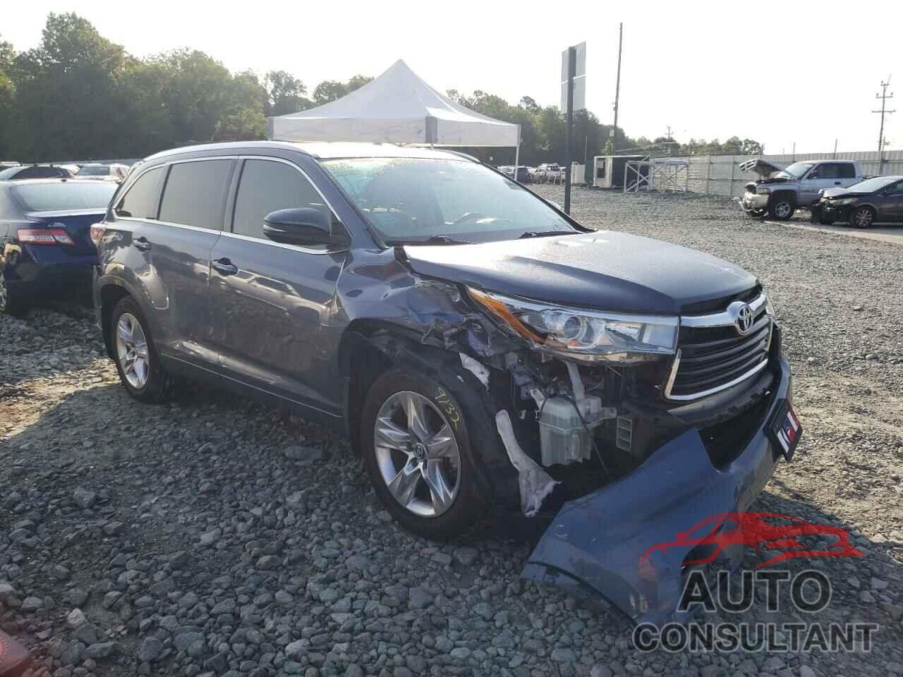 TOYOTA HIGHLANDER 2016 - 5TDDKRFH4GS264858
