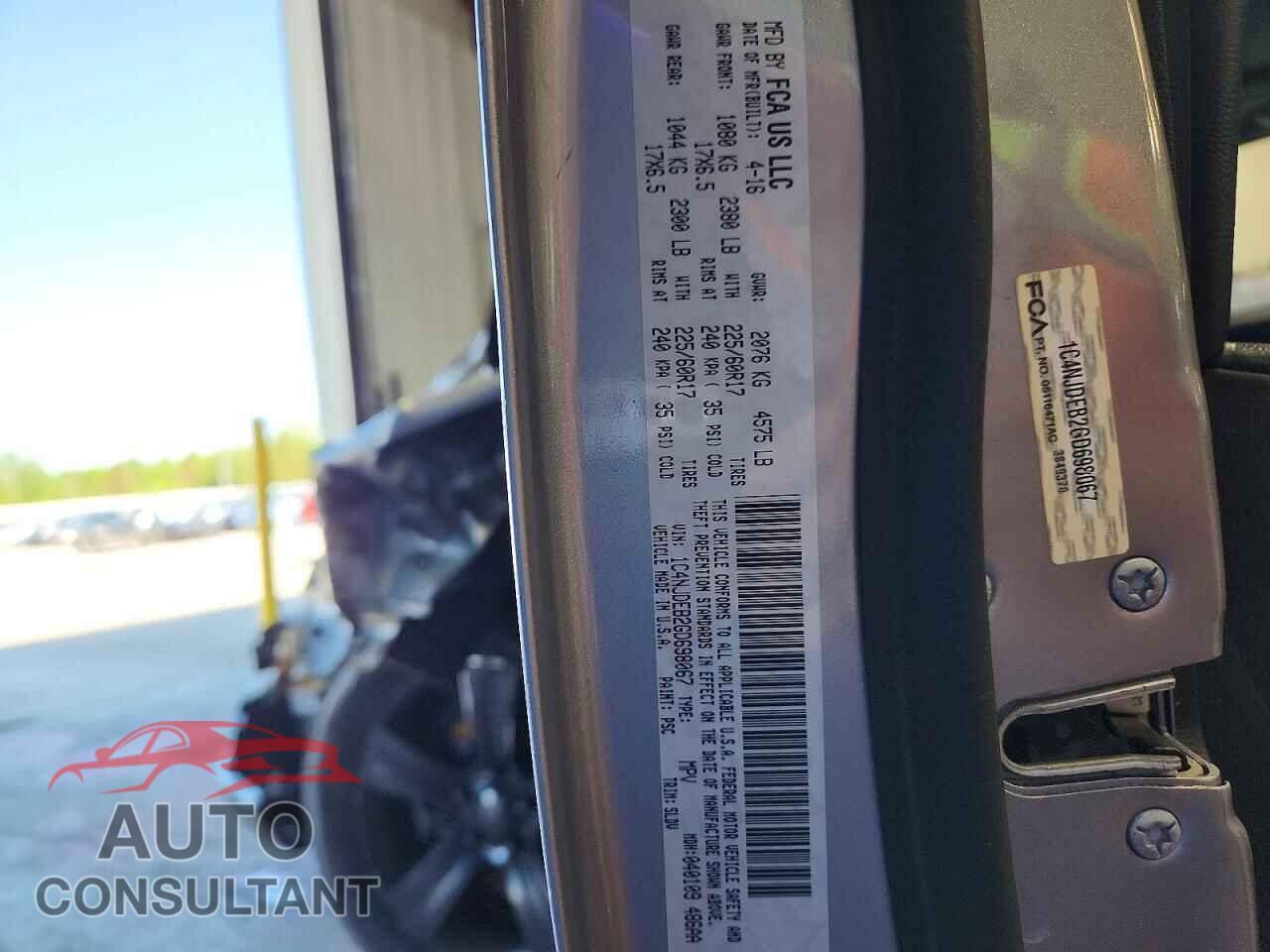 JEEP COMPASS 2016 - 1C4NJDEB2GD698067