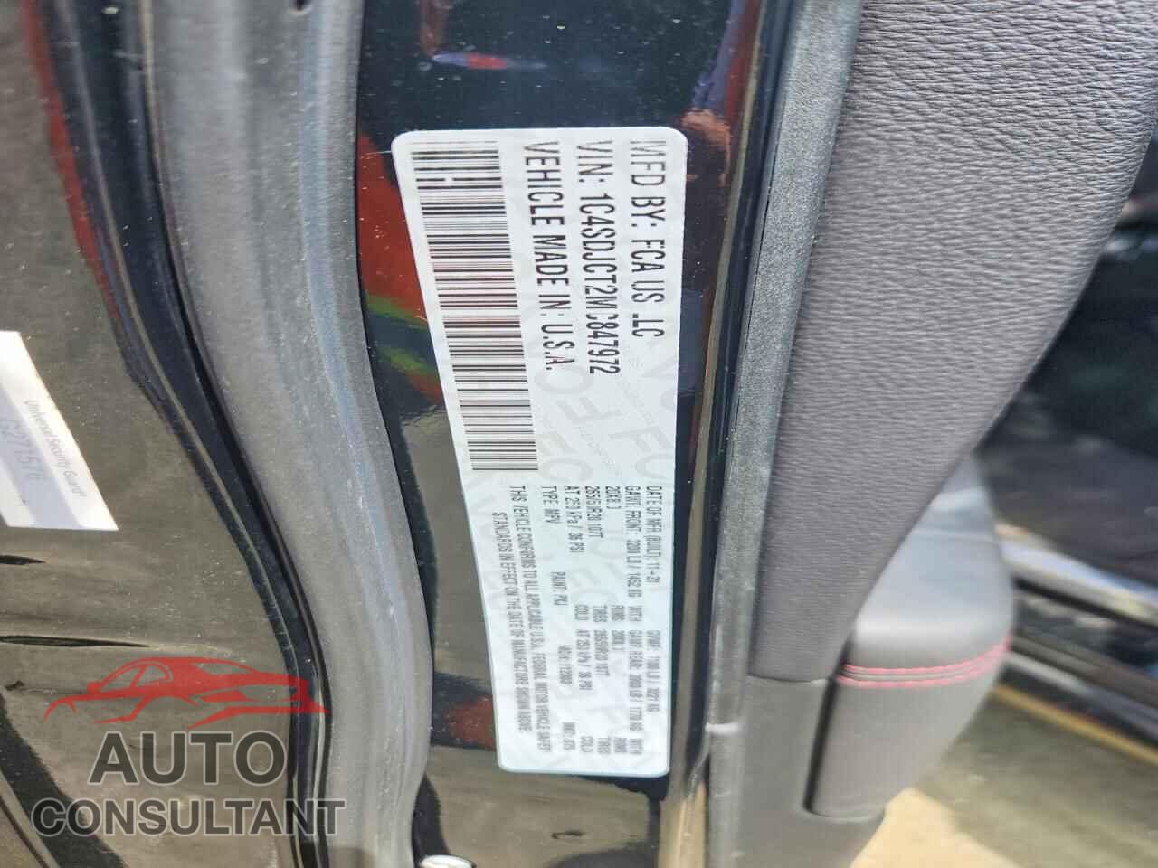 DODGE DURANGO 2021 - 1C4SDJCT2MC847972