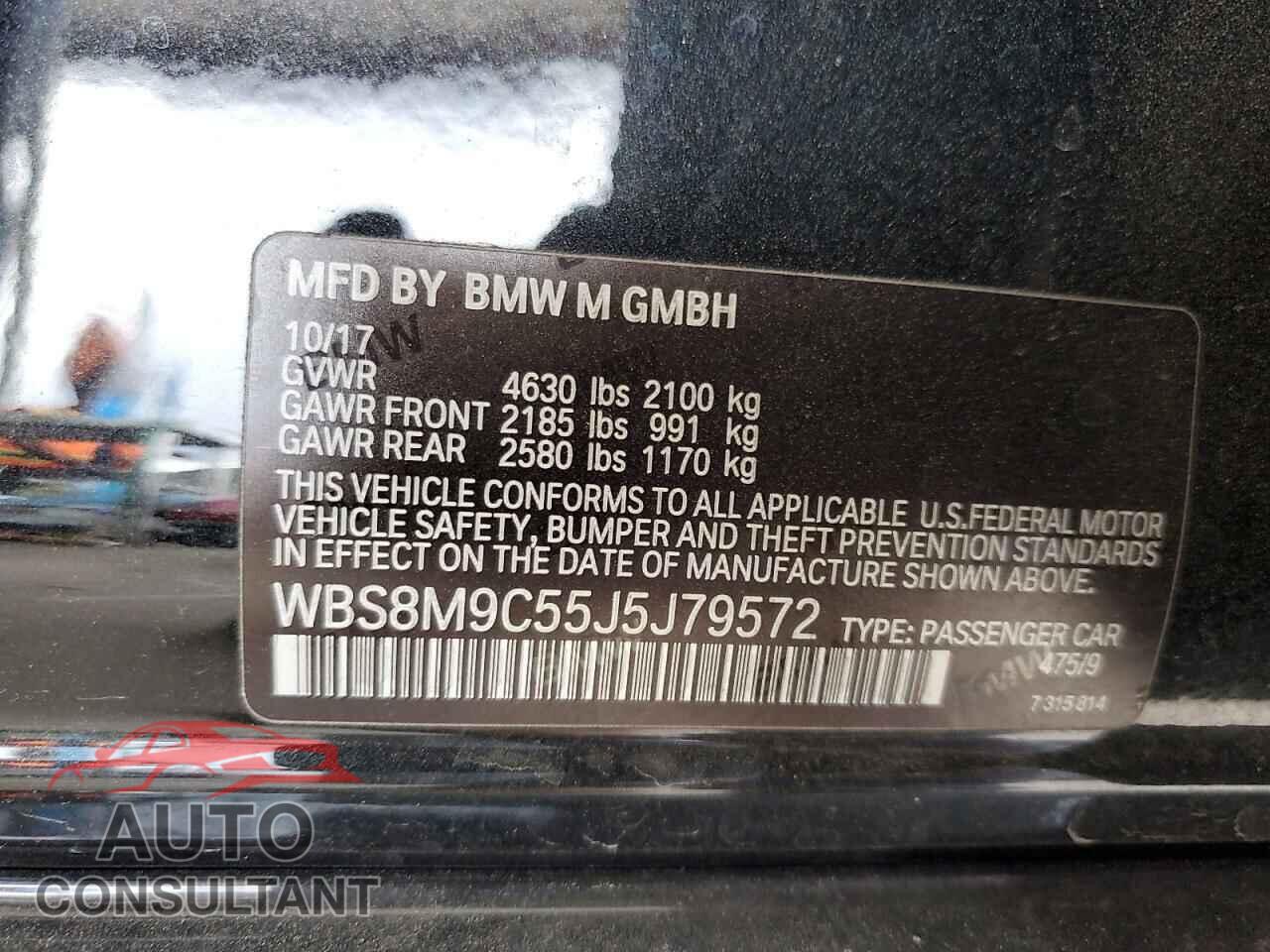 BMW M3 2018 - WBS8M9C55J5J79572