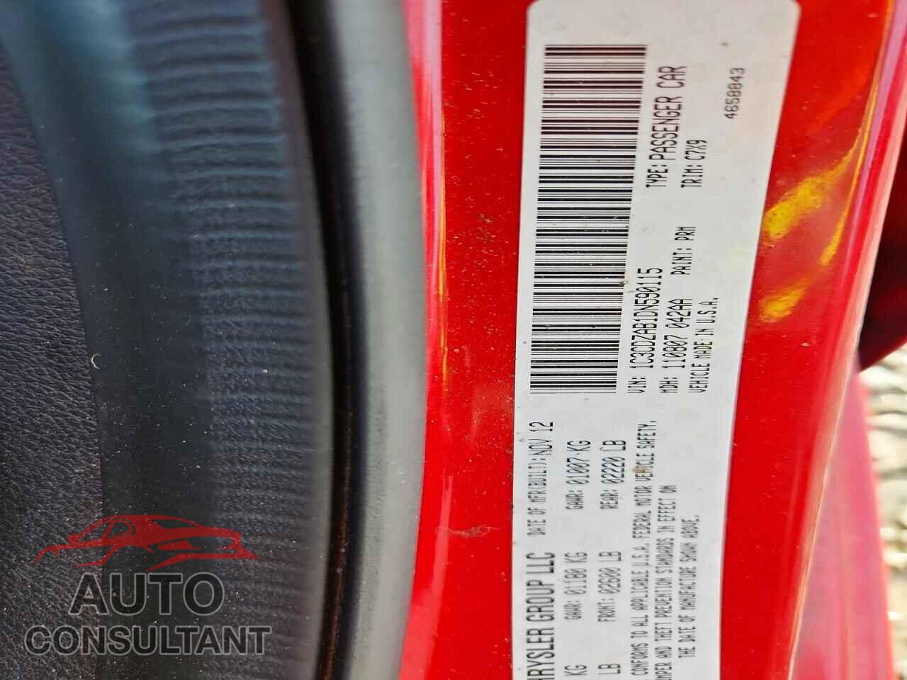 DODGE AVENGER 2013 - 1C3CDZAB1DN590115