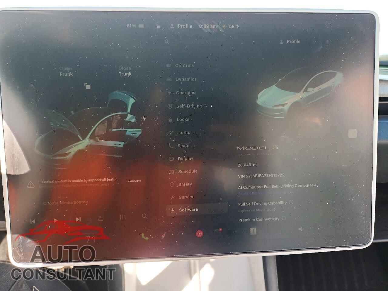 TESLA MODEL 3 2025 - 5YJ3E1EA7SF913722