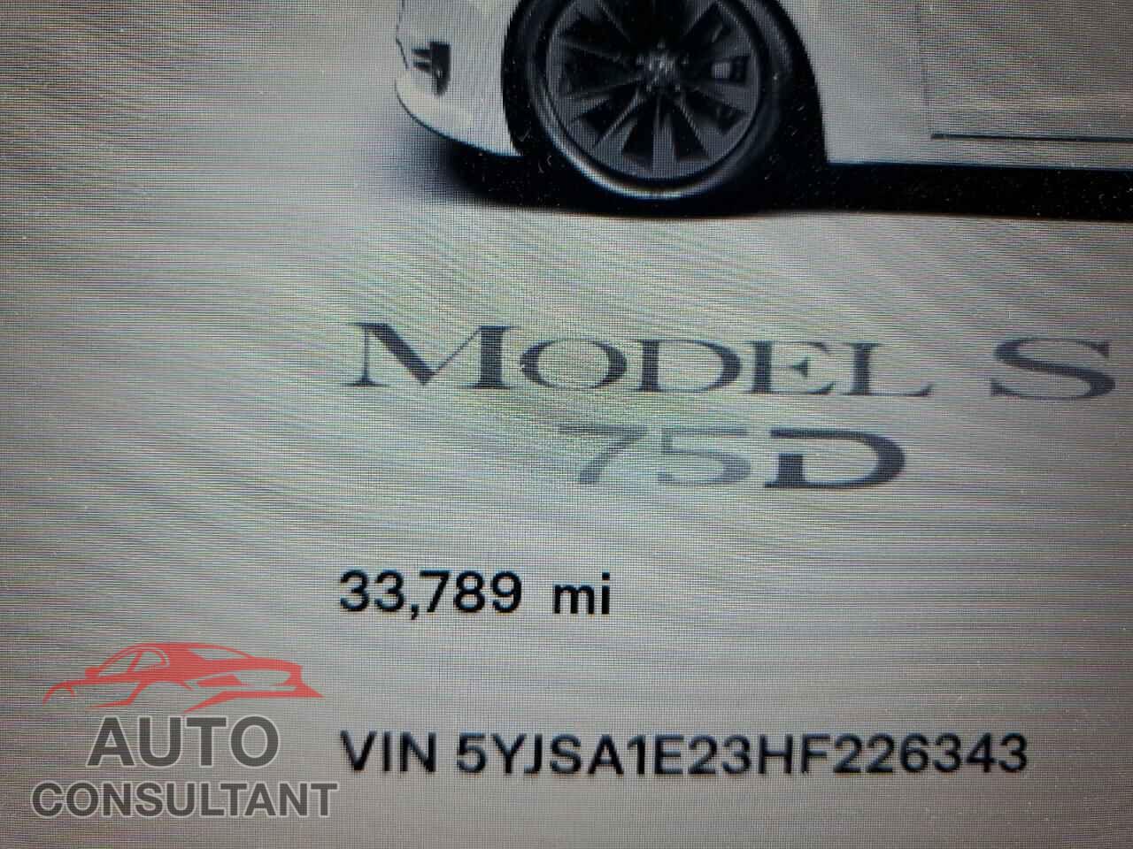 TESLA MODEL S 2017 - 5YJSA1E23HF226343