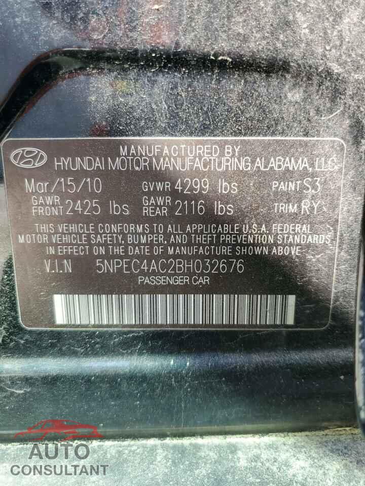HYUNDAI SONATA 2011 - 5NPEC4AC2BH032676