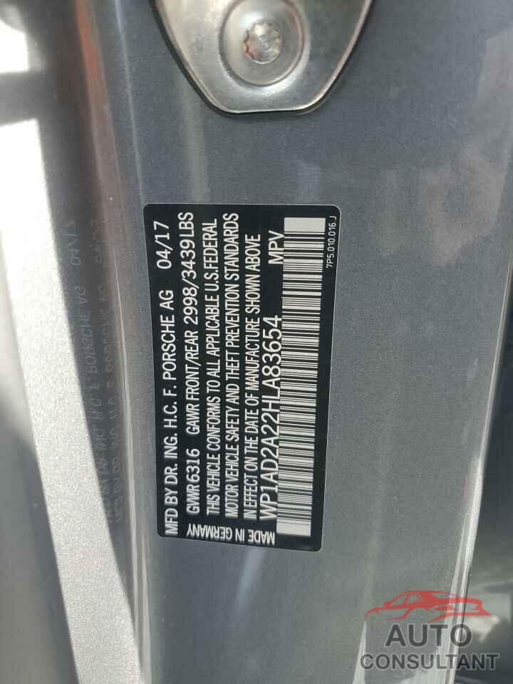 PORSCHE CAYENNE 2017 - WP1AD2A22HLA83654
