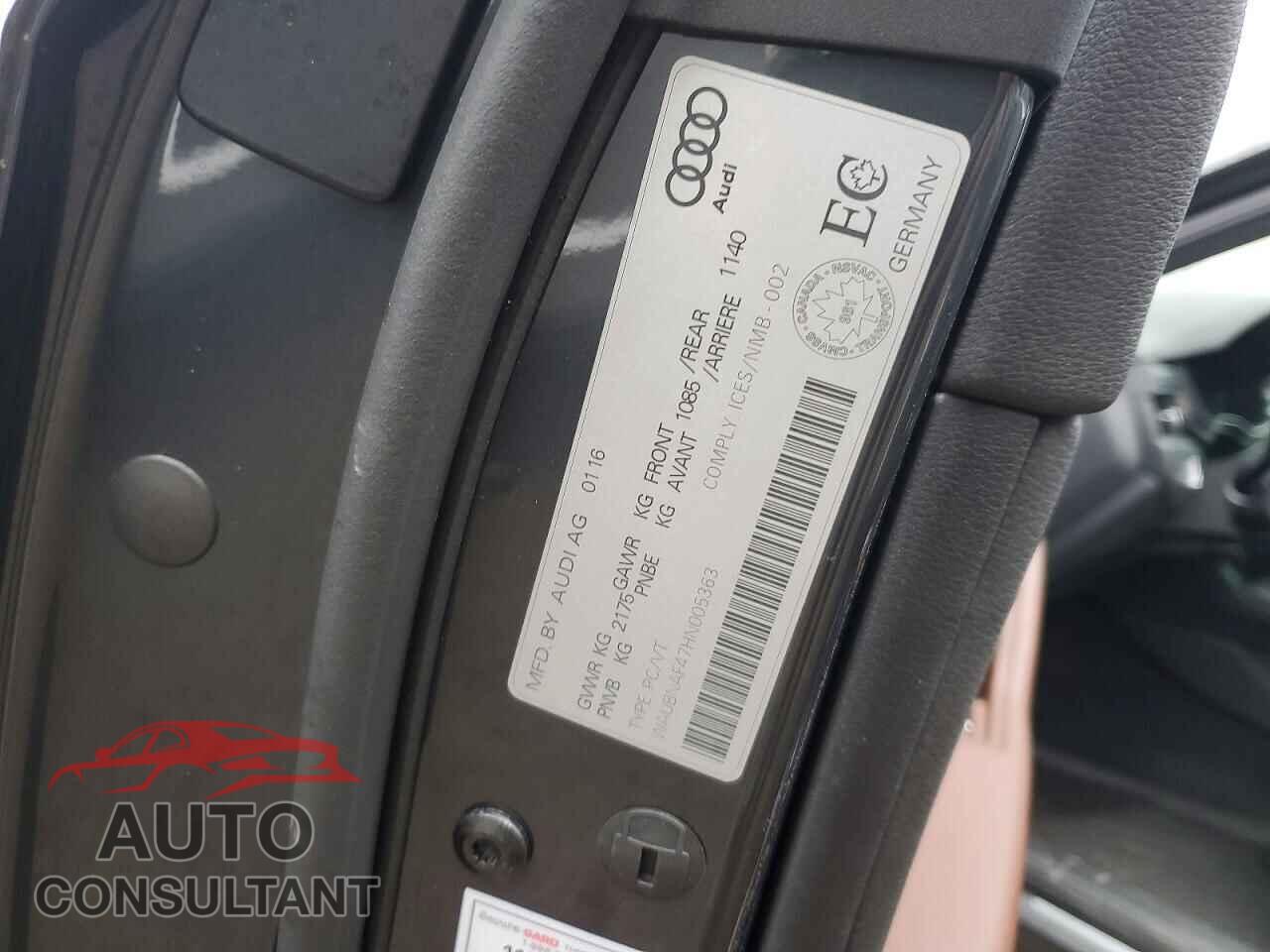 AUDI A4 2017 - WAUBNAF47HN005363