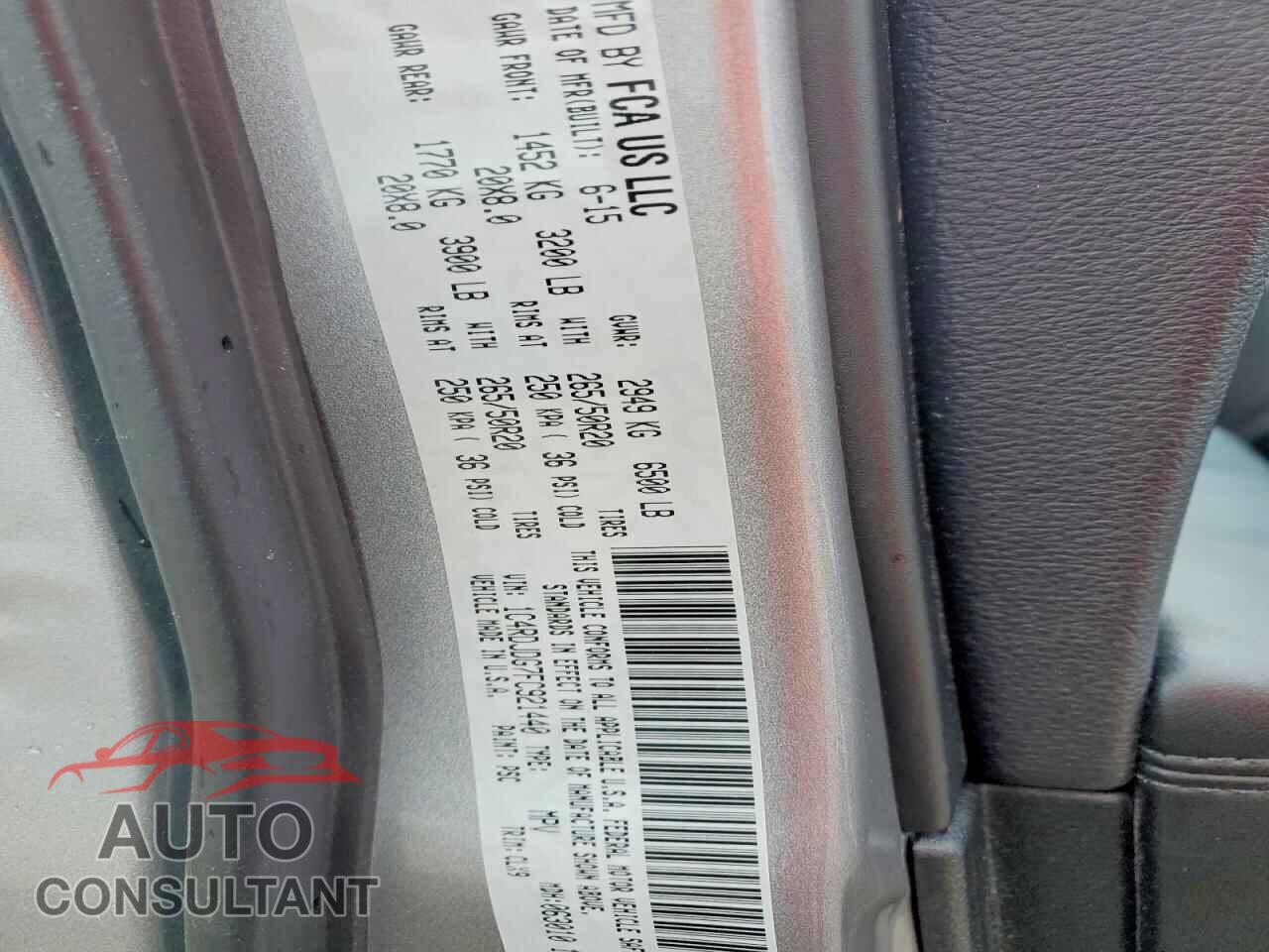 DODGE DURANGO 2015 - 1C4RDJDG7FC921440