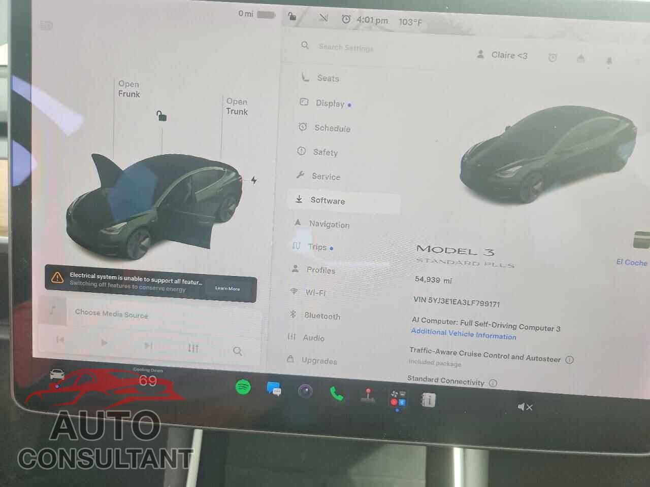 TESLA MODEL 3 2020 - 5YJ3E1EA3LF799171