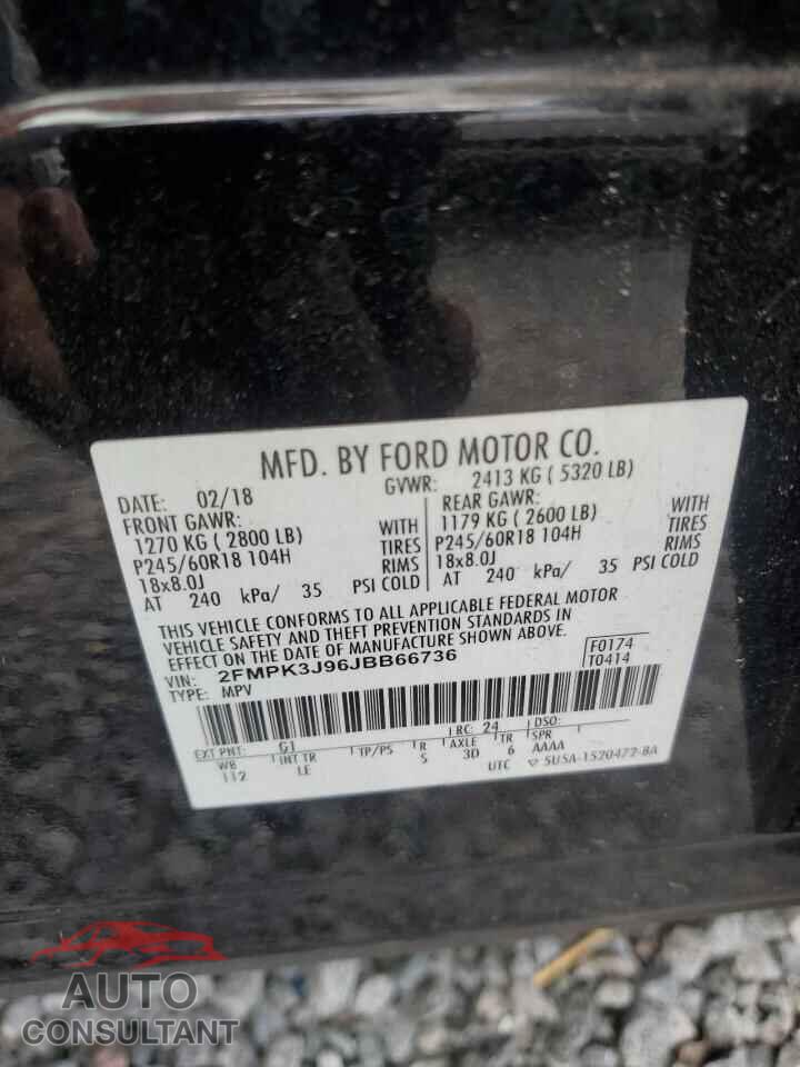 FORD EDGE 2018 - 2FMPK3J96JBB66736
