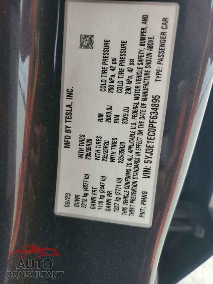 TESLA MODEL 3 2023 - 5YJ3E1EC0PF634895
