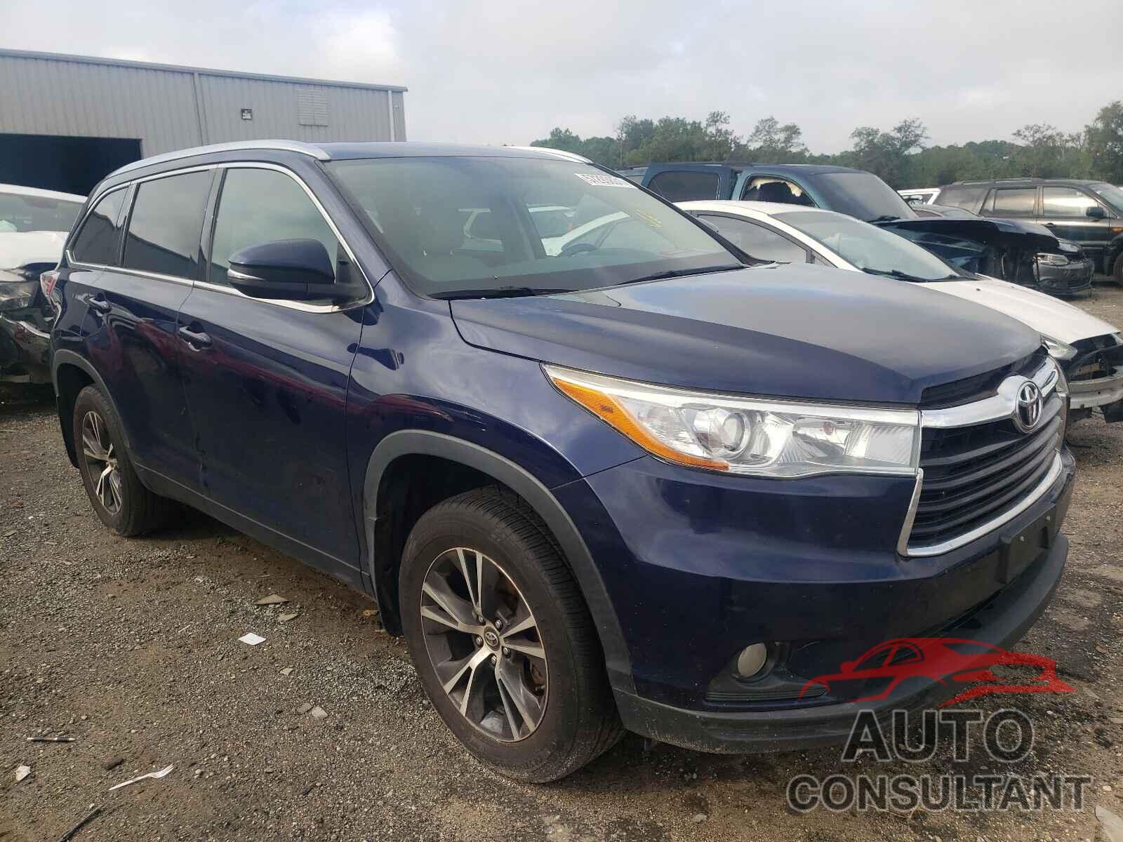 TOYOTA HIGHLANDER 2016 - 5TDJKRFH6GS306711