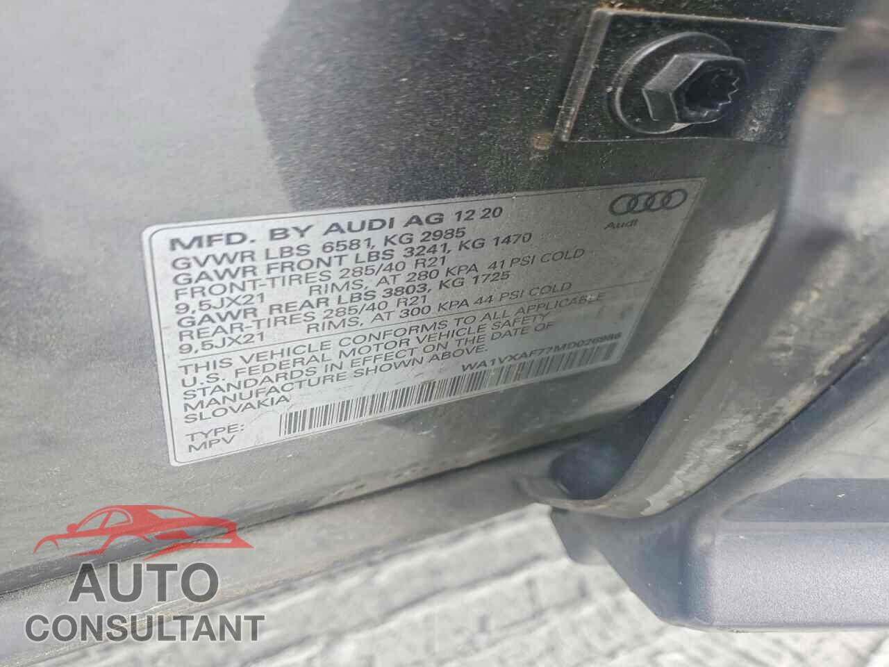 AUDI Q7 2021 - WA1VXAF77MD026986