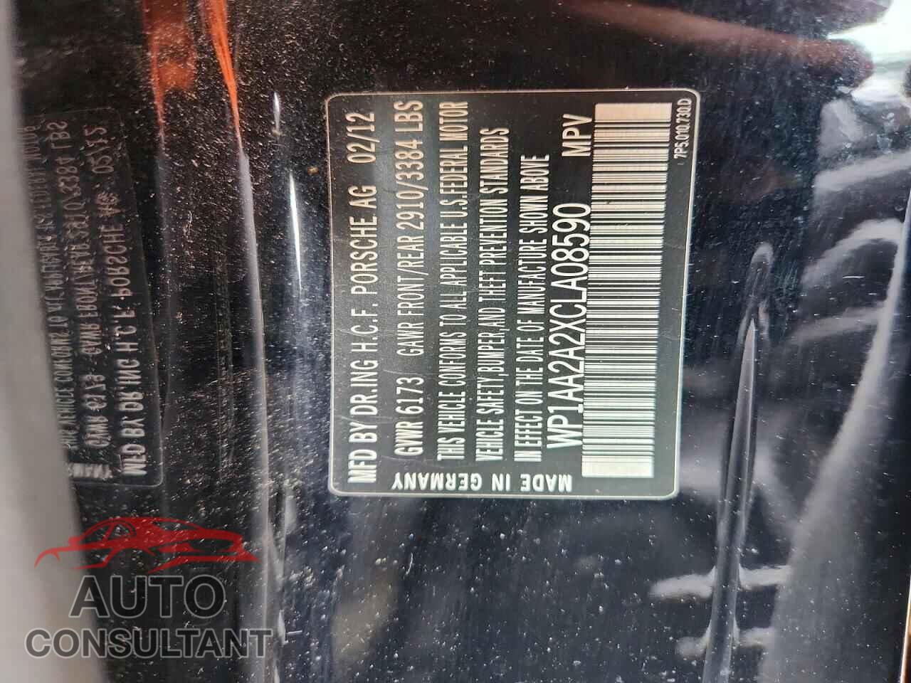 PORSCHE CAYENNE 2012 - WP1AA2A2XCLA08590