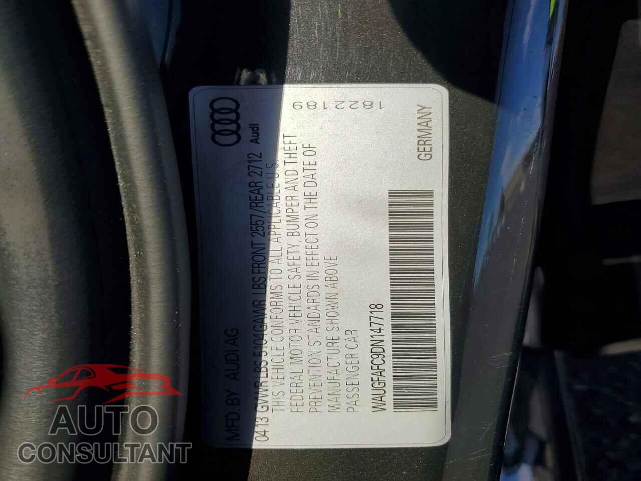 AUDI A6 2013 - WAUGFAFC9DN147718