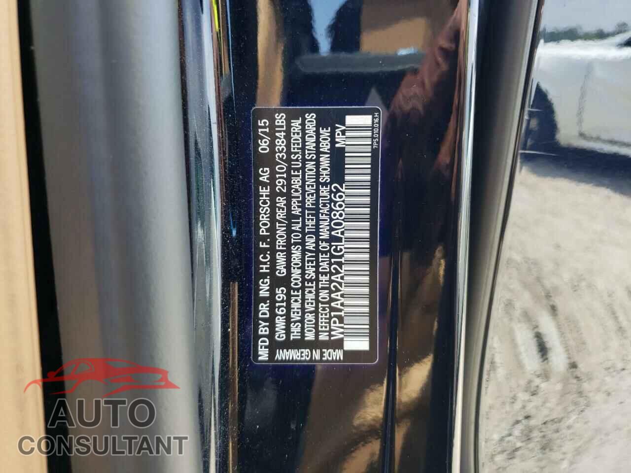PORSCHE CAYENNE 2016 - WP1AA2A21GLA08662