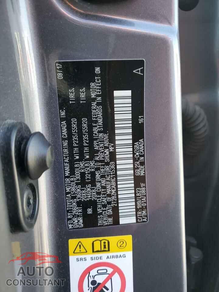 LEXUS RX350 2017 - 2T2BZMCA8HC115369