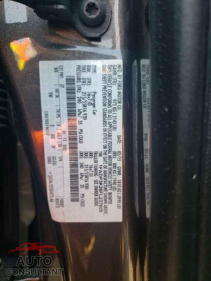 FORD FOCUS 2015 - 1FADP3K28FL237605