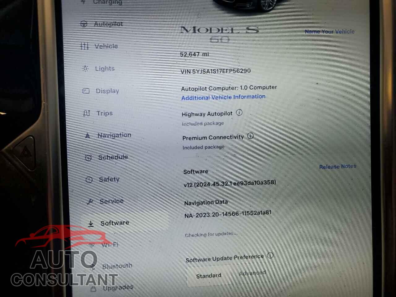 TESLA MODEL S 2014 - 5YJSA1S17EFP56290