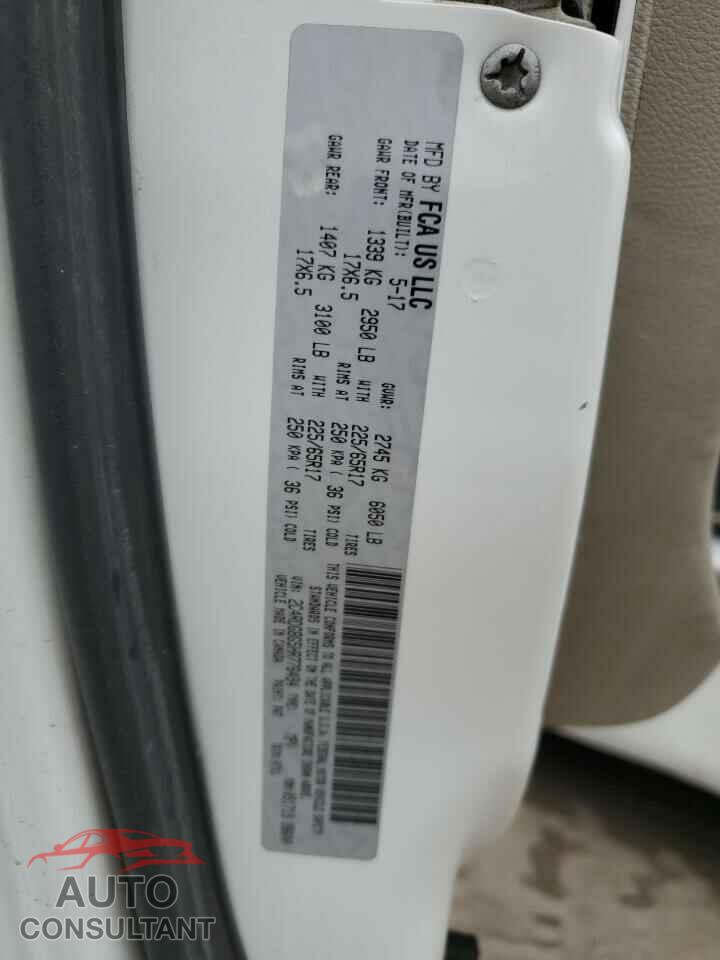 DODGE CARAVAN 2017 - 2C4RDGBG5HR776494