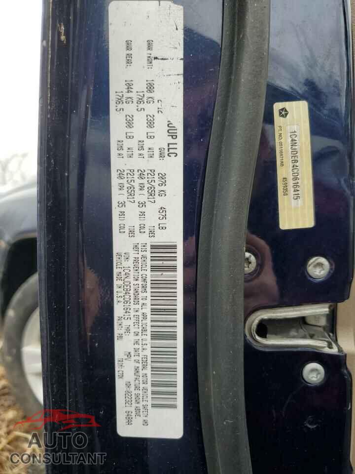 JEEP COMPASS 2012 - 1C4NJDEB4CD616415