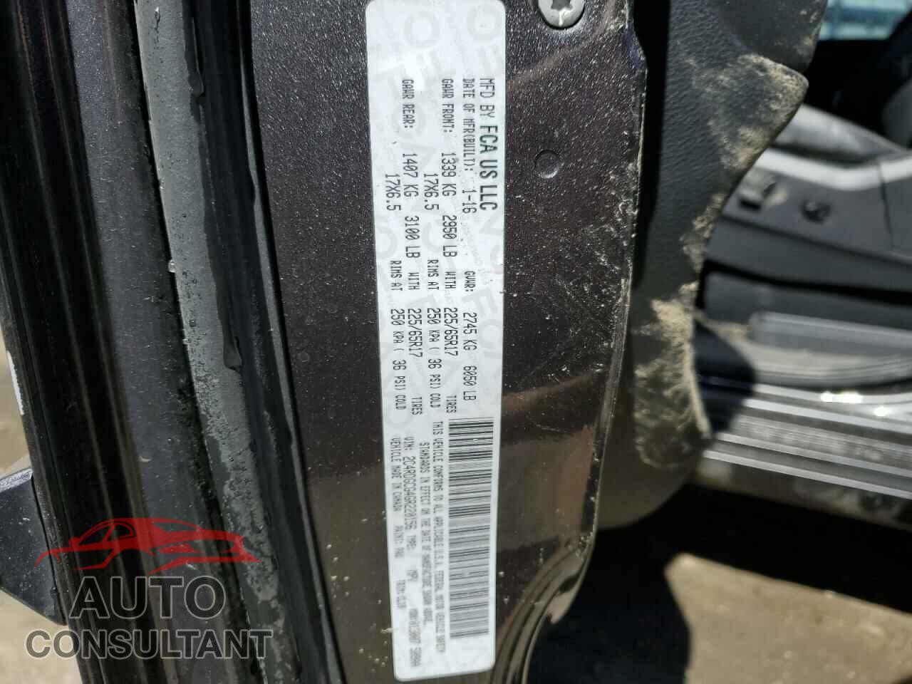 DODGE CARAVAN 2016 - 2C4RDGCG4GR220156