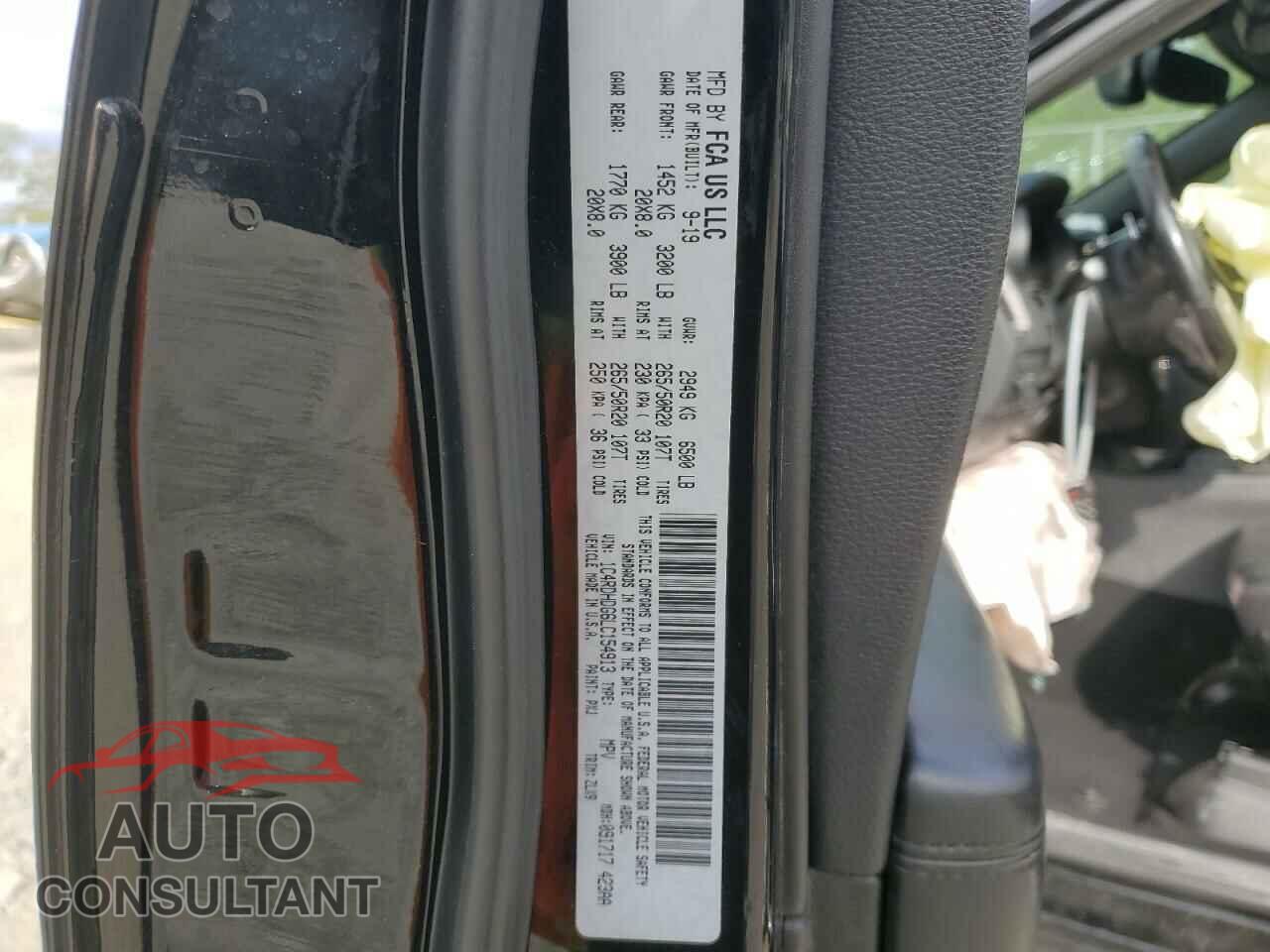 DODGE DURANGO 2020 - 1C4RDHDG6LC154913