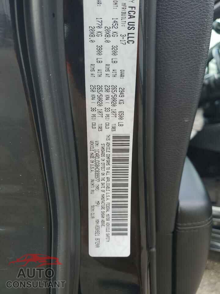 DODGE DURANGO 2017 - 1C4RDJDG8HC839977
