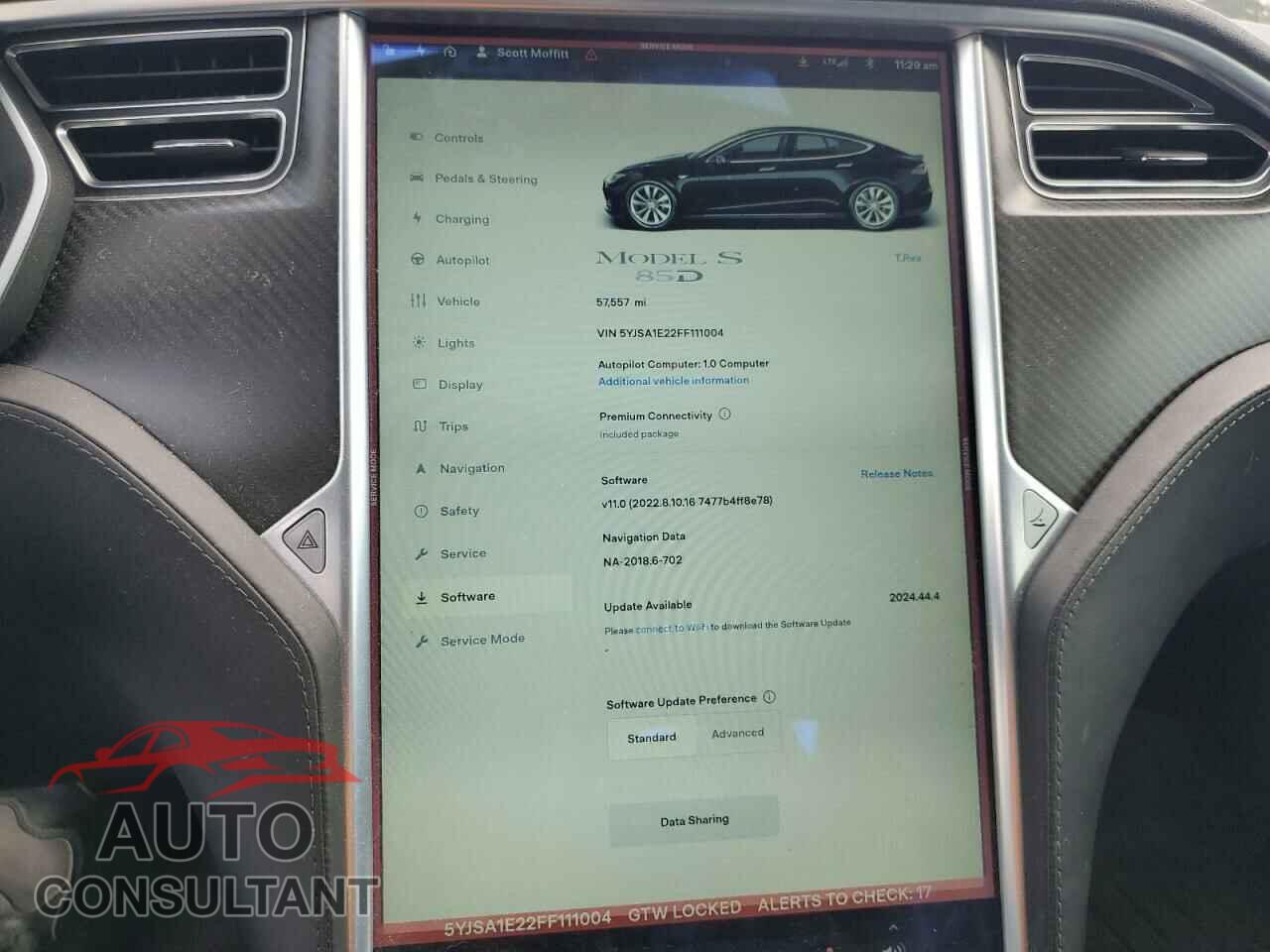 TESLA MODEL S 2015 - 5YJSA1E22FF111004