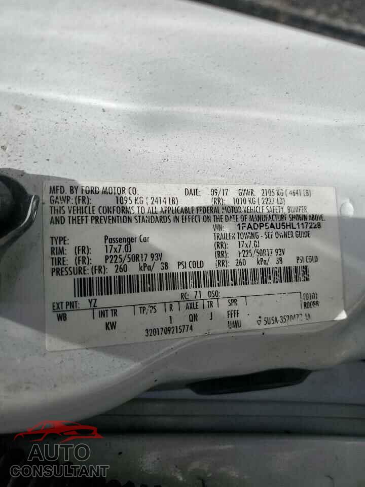FORD CMAX 2017 - 1FADP5AU5HL117228