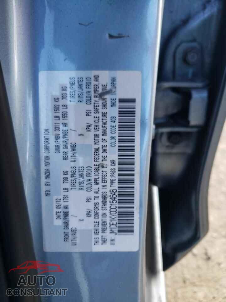 MAZDA 2 2013 - JM1DE1KY0D0154645