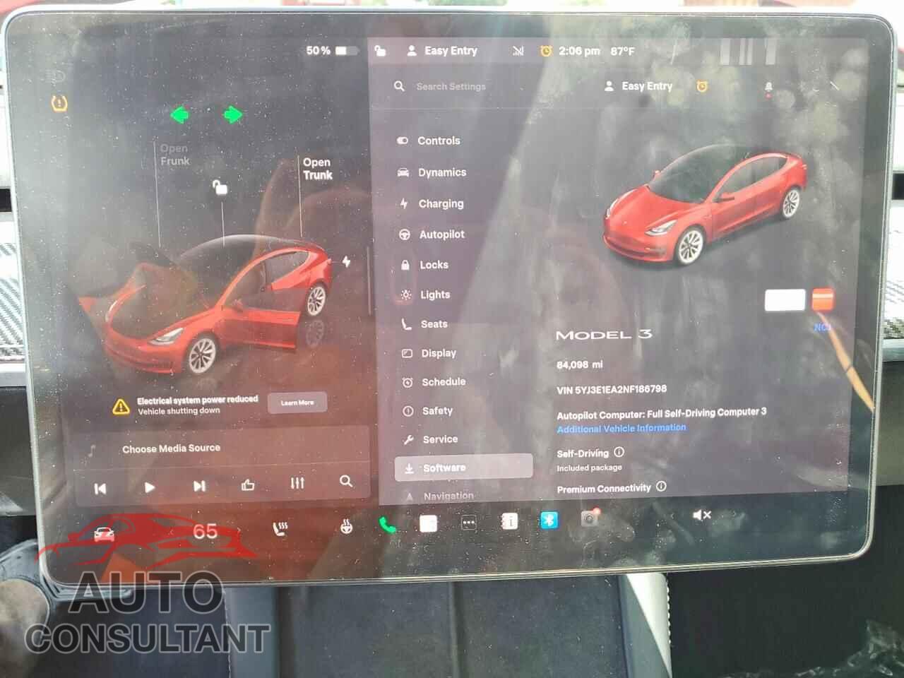 TESLA MODEL 3 2022 - 5YJ3E1EA2NF186798