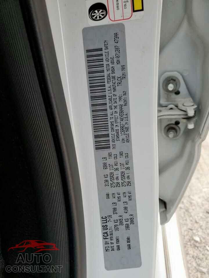 RAM 1500 2019 - 1C6RREFT4KN590440