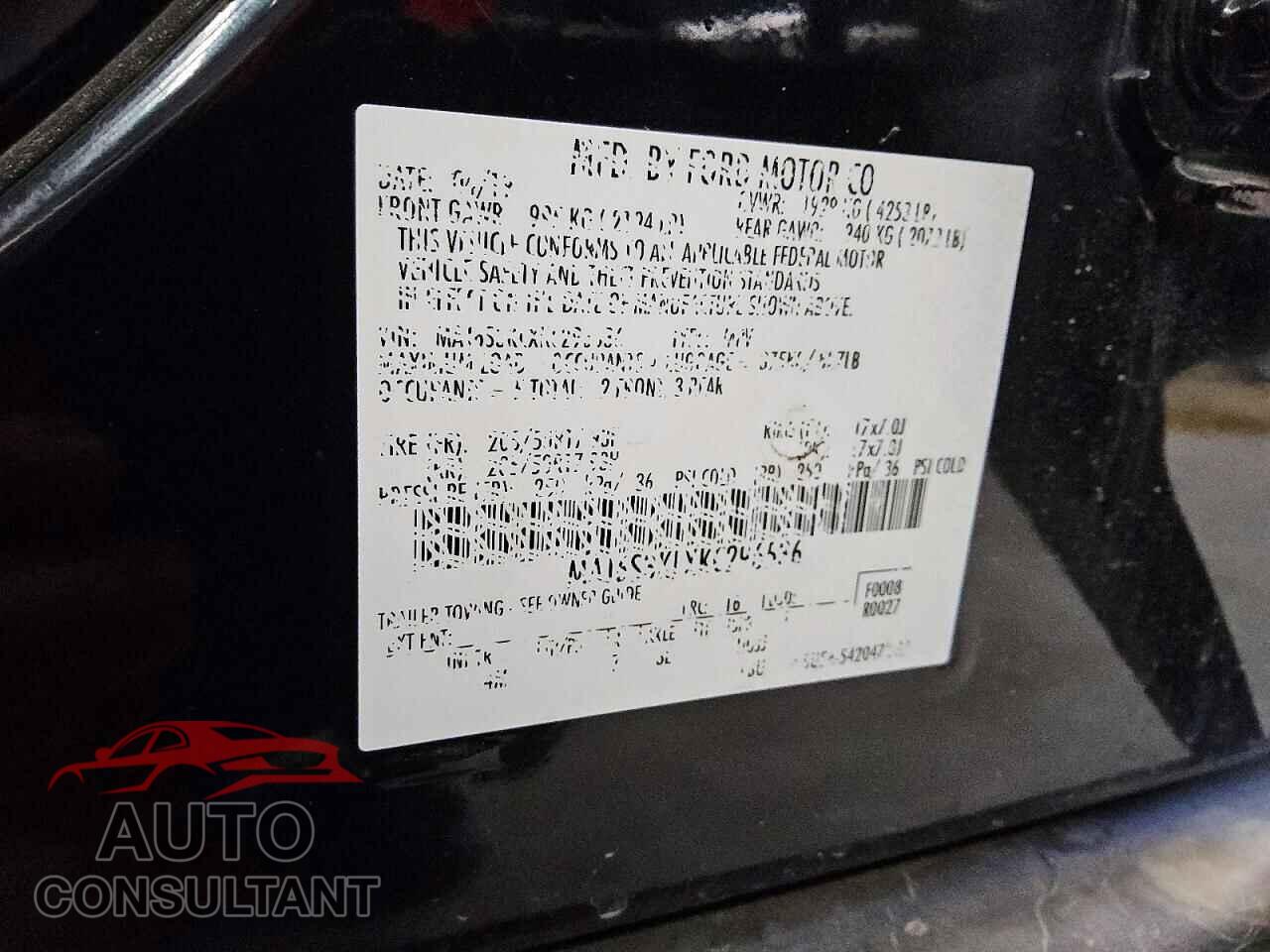 FORD ECOSPORT 2019 - MAJ6S3KLXKC296536
