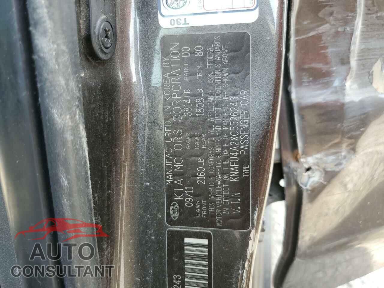KIA FORTE 2012 - KNAFU4A2XC5526243