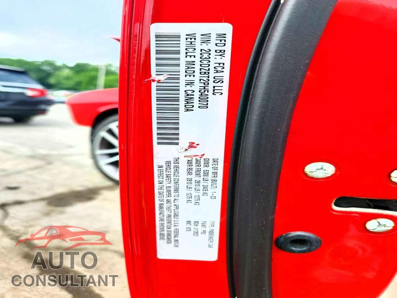 DODGE CHALLENGER 2023 - 2C3CDZBT2PH540070