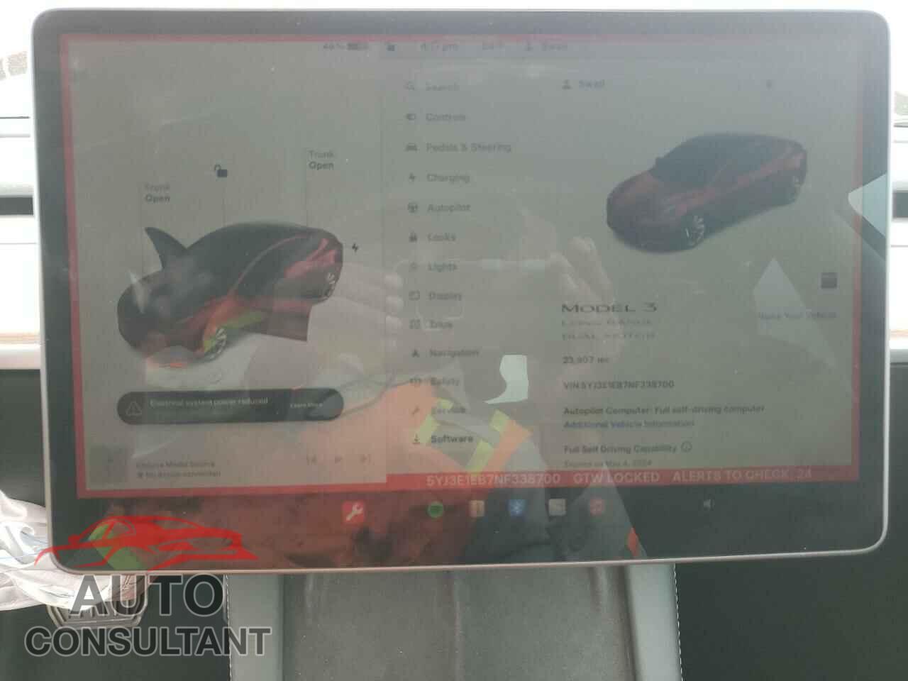 TESLA MODEL 3 2022 - 5YJ3E1EB7NF338700