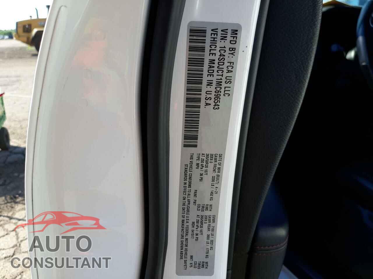 DODGE DURANGO 2021 - 1C4SDJCT1MC696543